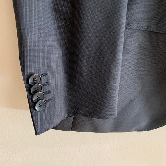 Boss Hugo Size 38R Men's Super 100 Wool Sport Coat Blazer Jacket Charcoal Gray - Picture 5 of 10